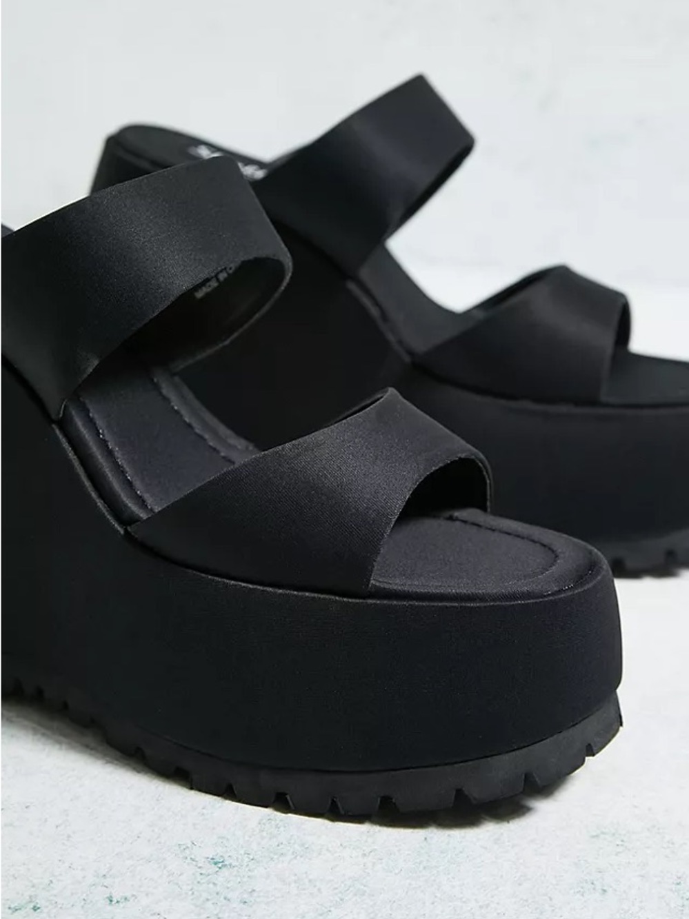 Dolls Kill Shellys London Gabriella Platform Wedge Mules Black Size 6 (EU 37) - Picture 5 of 14